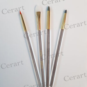 SET PENNELLI IN SILICONE MANICO TRASPARENTE  pz.4